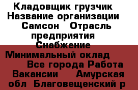 Кладовщик-грузчик › Название организации ­ Самсон › Отрасль предприятия ­ Снабжение › Минимальный оклад ­ 27 000 - Все города Работа » Вакансии   . Амурская обл.,Благовещенский р-н